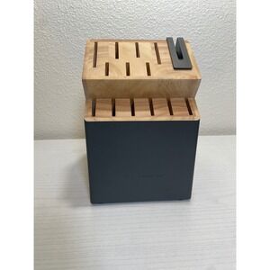 KitchenAid Knife Block‎ Holder Dark Gray Wood Slots Block Storage Organizer